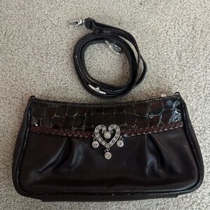 Brighton Brown Leather Clutch Wristlet